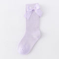 Children's Sock Girls Knee High Socks With Bows Stripped Toddlers Long Socks Kids School Sock Infant Baby Socken