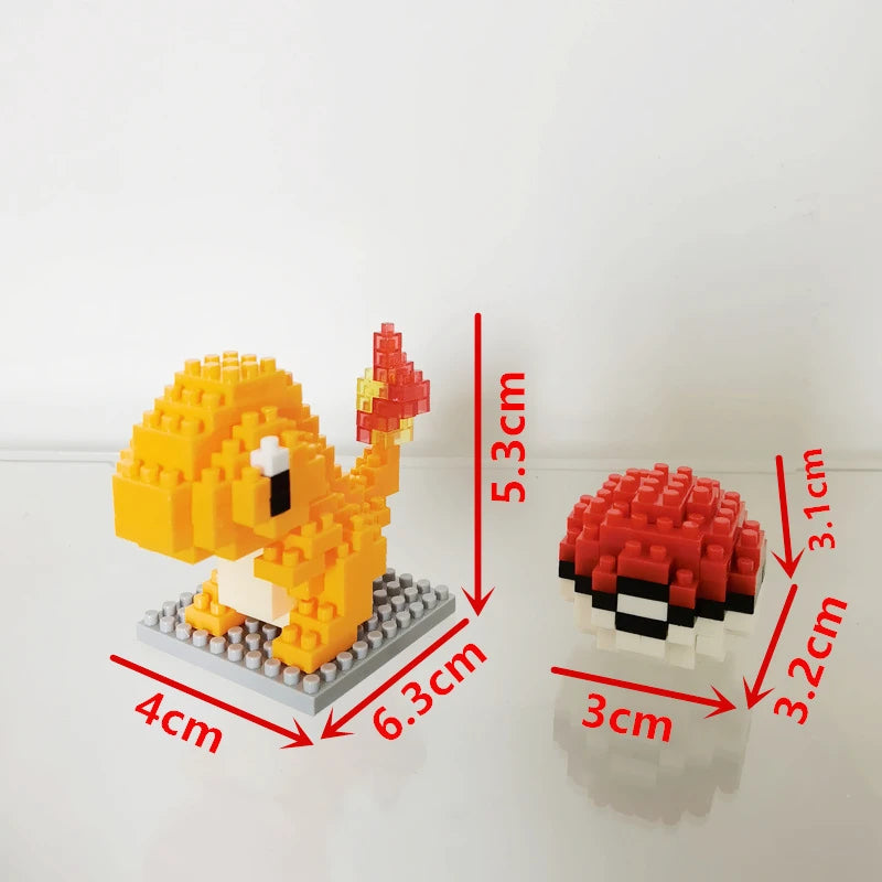 75 Style Pokemon Building Blocks Assembly Anime Picachu Charizard Doll Blastoise Bulbasaur Gengar Bricks Toy for Kid Gift