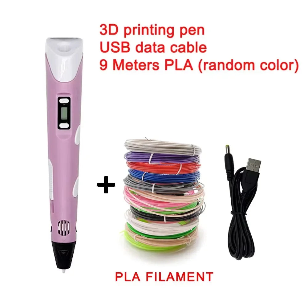 3D Creative Pen with PLA Filament – Bring Your Ideas to Life.
