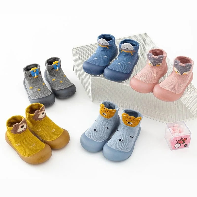 Infant Toddler Spring Summer Soft Sole Sock Shoes Cute Animals Unisex Baby Non-Slip Floor Socks Kids 0-3T Lightweight Prewalker