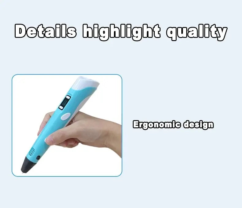 3D Creative Pen with PLA Filament – Bring Your Ideas to Life.