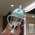 Kids Water Bottle 350ml Leak Proof Sippy Cup with Gravity Ball Straw Wide