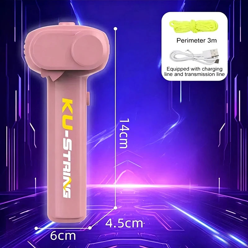 HOT Spider Web Launcher Glow In The Dark Retractable Luminous Rope Rechargeable USB Stress Relief Toy Foradult Pet Play ﻿