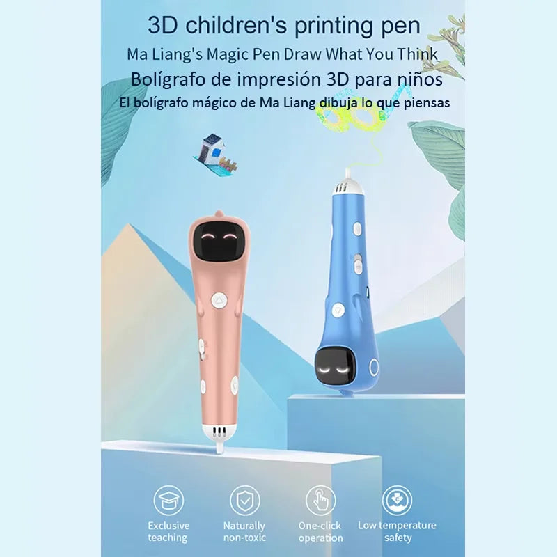 New In 3D Pen Low Temperature 1.75mm PCL Filament 3DS Printer Drawing DIY For Kids Toys Grils Boys Gifts
