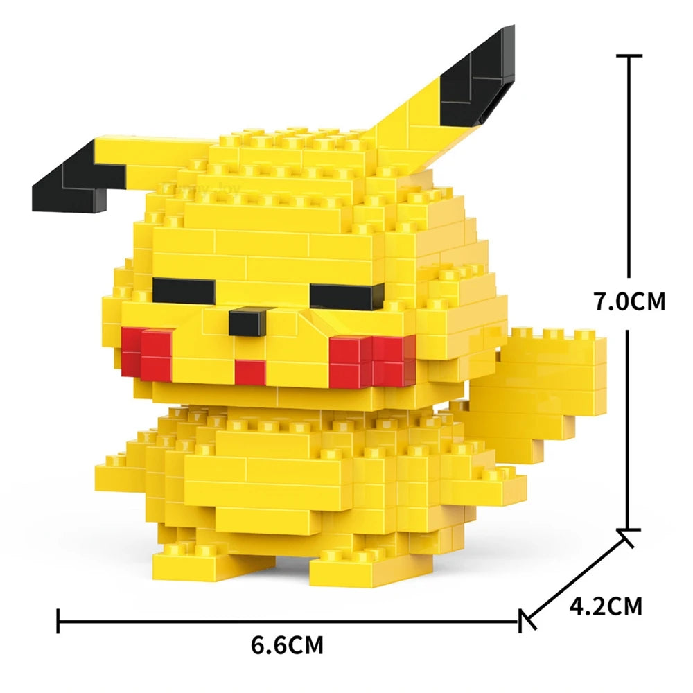 75 Style Pokemon Building Blocks Assembly Anime Picachu Charizard Doll Blastoise Bulbasaur Gengar Bricks Toy for Kid Gift