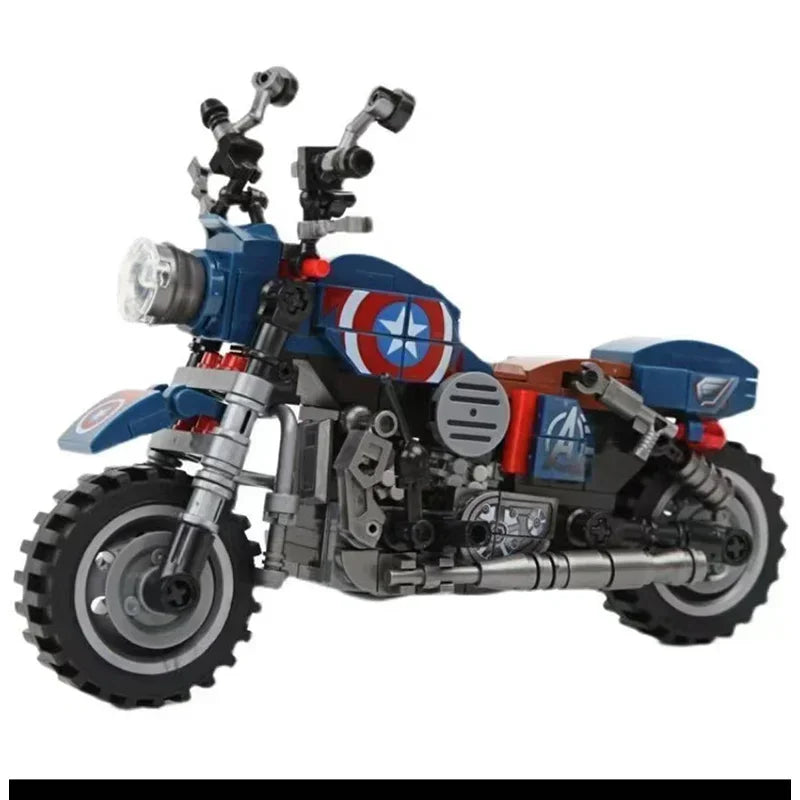 Creative anime characters motorcycle modelsmotorcycle assembly building blocks toys decorative items for display As holiday gift