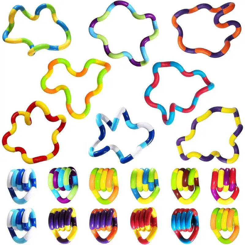 3pcs Fidget Twisting Sensory Toy Finger Spinner Hand Eye Coordination Fine Motor Skill Stress Relief for Kid Adult Activity Gift