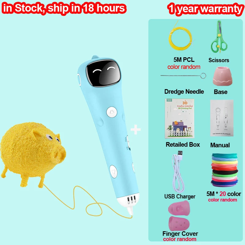 New In 3D Pen Low Temperature 1.75mm PCL Filament 3DS Printer Drawing DIY For Kids Toys Grils Boys Gifts