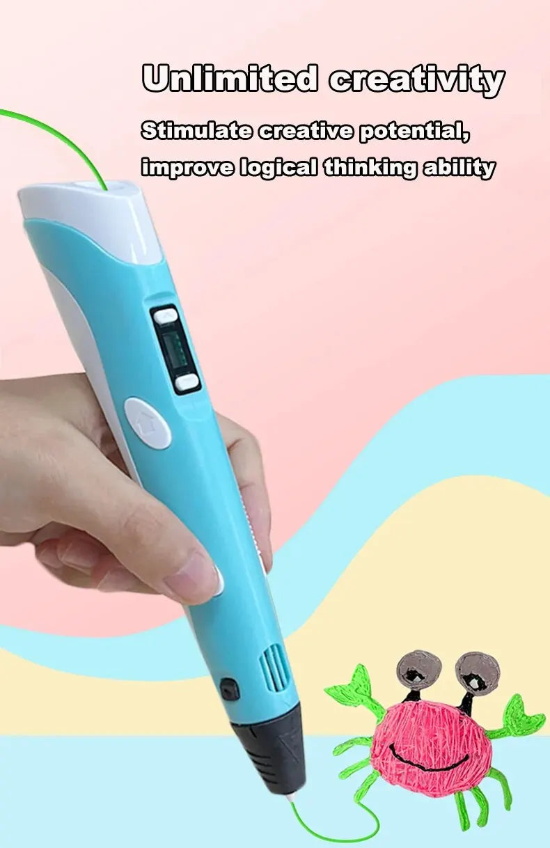 3D Creative Pen with PLA Filament – Bring Your Ideas to Life.