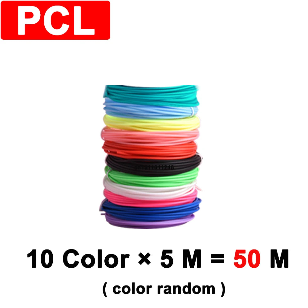 New In 3D Pen Low Temperature 1.75mm PCL Filament 3DS Printer Drawing DIY For Kids Toys Grils Boys Gifts