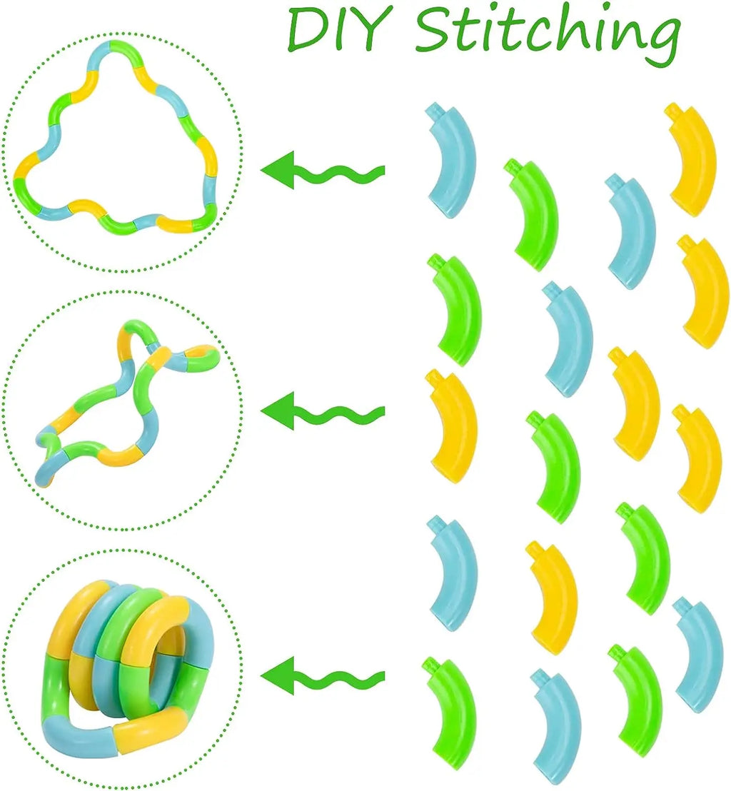 3pcs Fidget Twisting Sensory Toy Finger Spinner Hand Eye Coordination Fine Motor Skill Stress Relief for Kid Adult Activity Gift