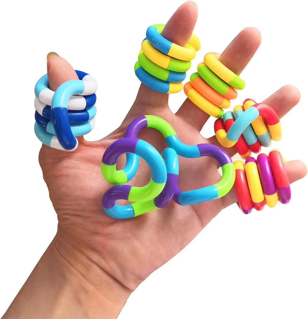 3pcs Fidget Twisting Sensory Toy Finger Spinner Hand Eye Coordination Fine Motor Skill Stress Relief for Kid Adult Activity Gift