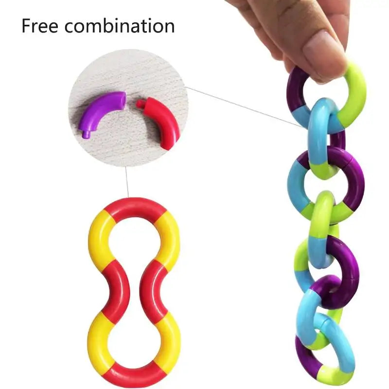 3pcs Fidget Twisting Sensory Toy Finger Spinner Hand Eye Coordination Fine Motor Skill Stress Relief for Kid Adult Activity Gift