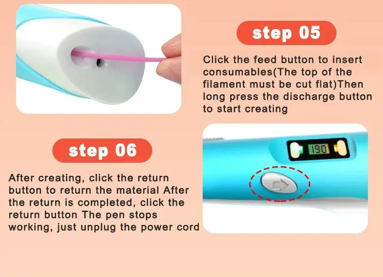 3D Creative Pen with PLA Filament – Bring Your Ideas to Life.