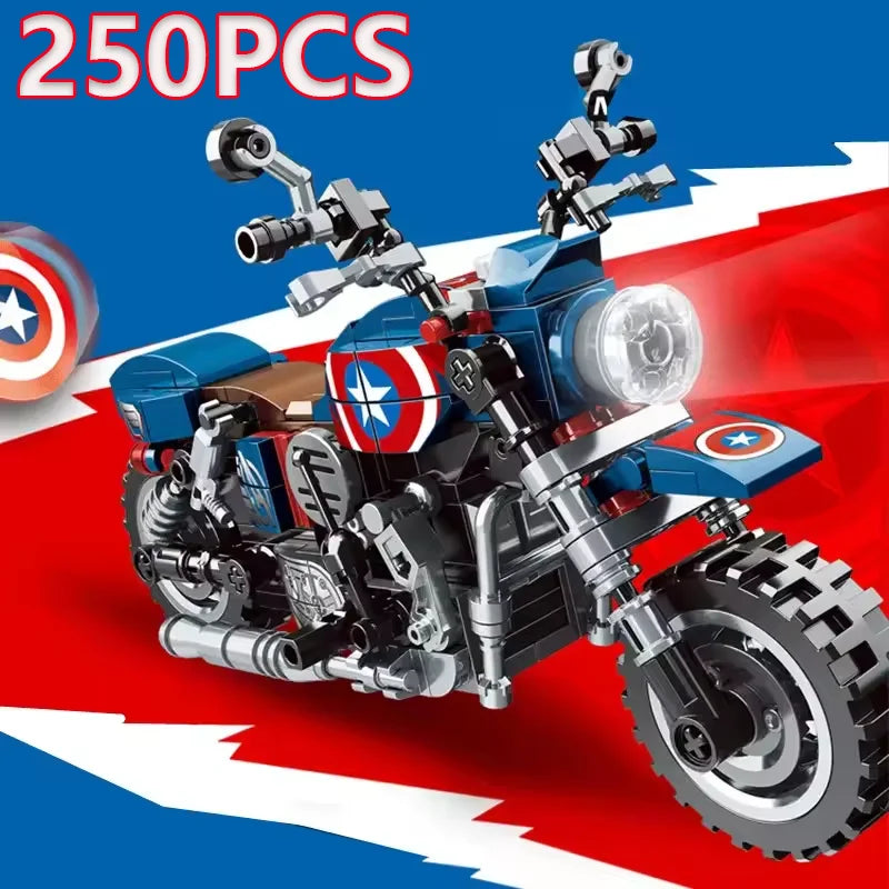 Creative anime characters motorcycle modelsmotorcycle assembly building blocks toys decorative items for display As holiday gift