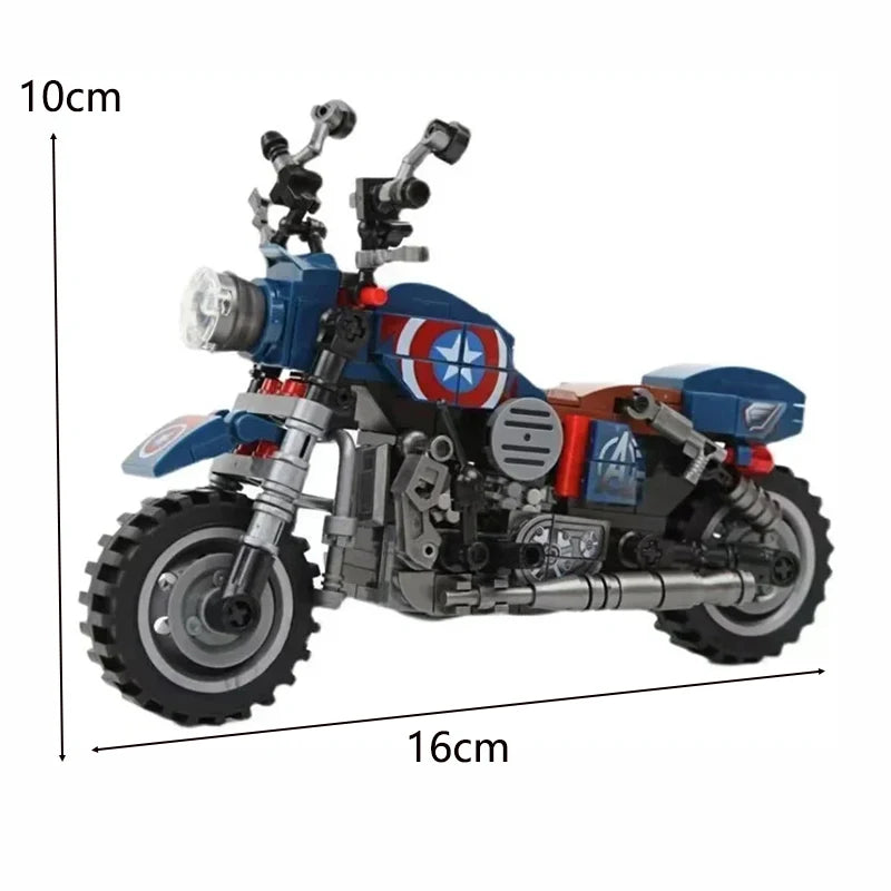 Creative anime characters motorcycle modelsmotorcycle assembly building blocks toys decorative items for display As holiday gift