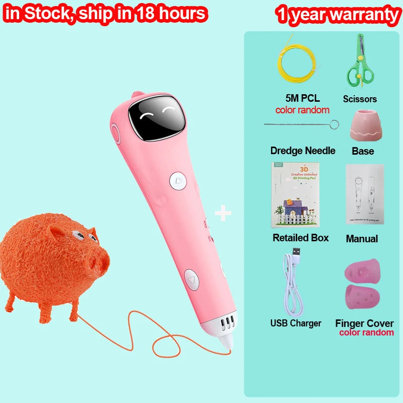 New In 3D Pen Low Temperature 1.75mm PCL Filament 3DS Printer Drawing DIY For Kids Toys Grils Boys Gifts