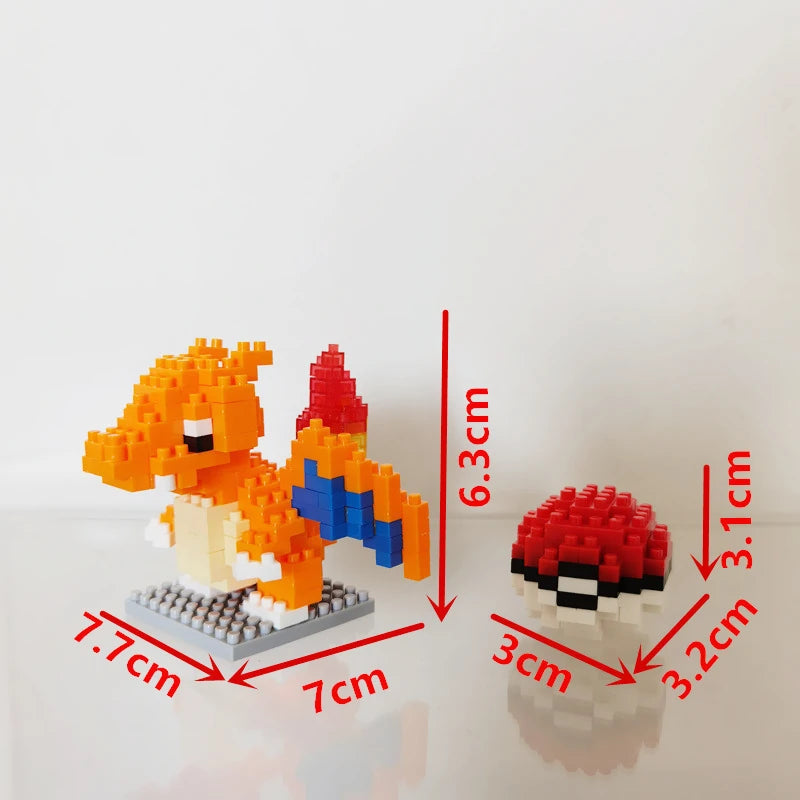 75 Style Pokemon Building Blocks Assembly Anime Picachu Charizard Doll Blastoise Bulbasaur Gengar Bricks Toy for Kid Gift