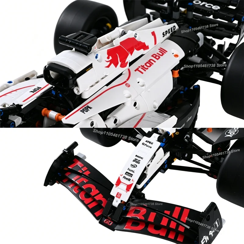 NEW MK6025 Technical Classic Performance 1900+Pcs RB21 White Sports Car Building Blocks MOC DIY Assembly Model Set Boys Toy Gift