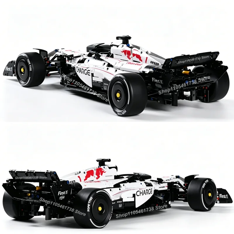 NEW MK6025 Technical Classic Performance 1900+Pcs RB21 White Sports Car Building Blocks MOC DIY Assembly Model Set Boys Toy Gift