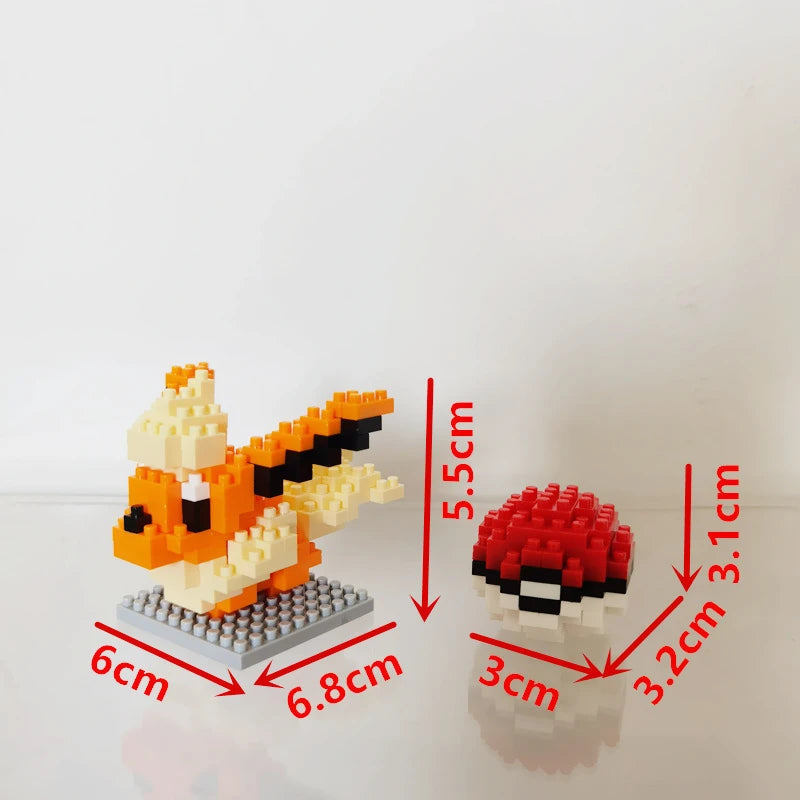 75 Style Pokemon Building Blocks Assembly Anime Picachu Charizard Doll Blastoise Bulbasaur Gengar Bricks Toy for Kid Gift