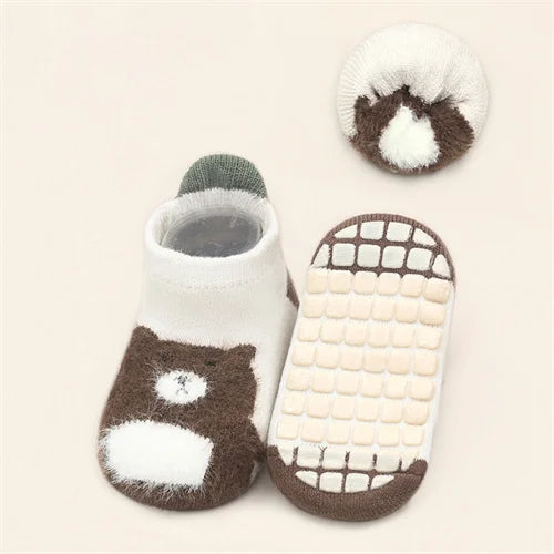 Lawadka Winter Kids Girl Boy Socks Anti Slip Cotton Baby Socks for Girls Boys Casual Soft Print Toddler Children's Sock Non-slip