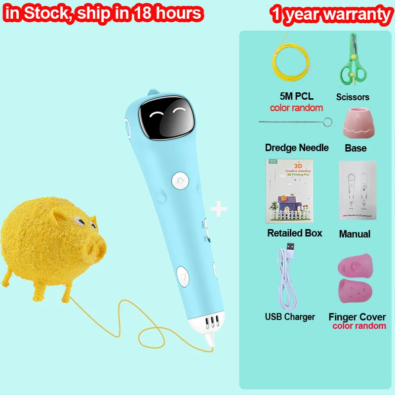 New In 3D Pen Low Temperature 1.75mm PCL Filament 3DS Printer Drawing DIY For Kids Toys Grils Boys Gifts