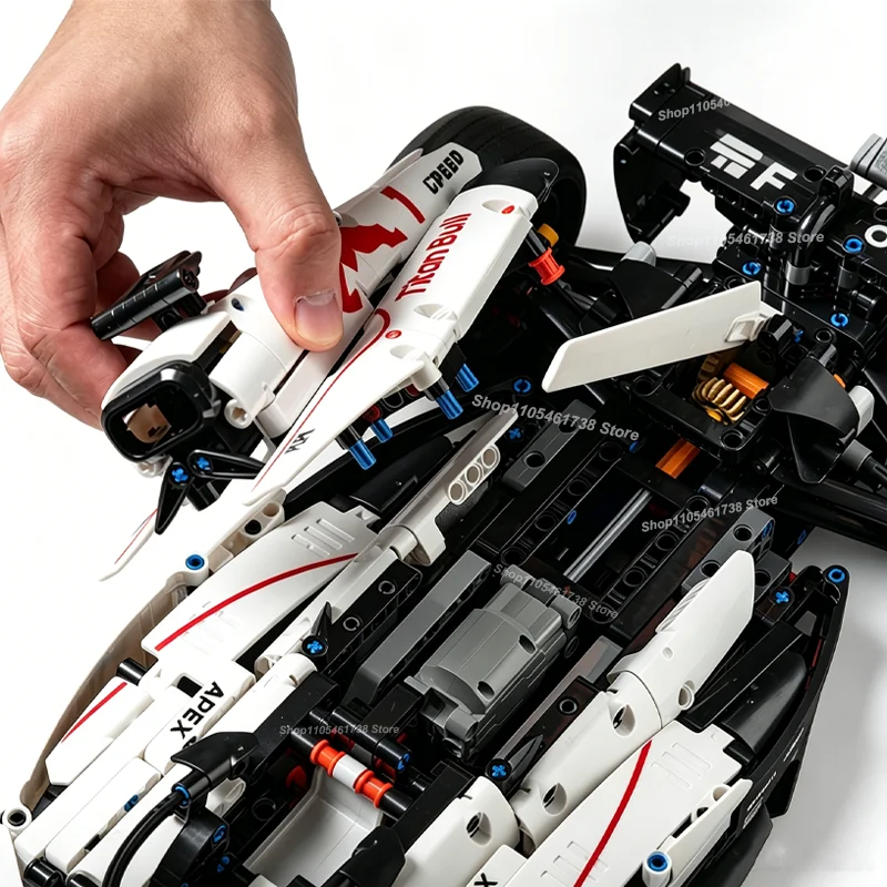 NEW MK6025 Technical Classic Performance 1900+Pcs RB21 White Sports Car Building Blocks MOC DIY Assembly Model Set Boys Toy Gift