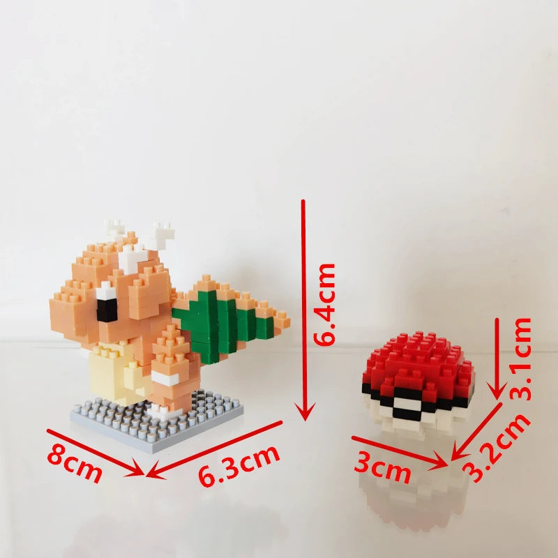 75 Style Pokemon Building Blocks Assembly Anime Picachu Charizard Doll Blastoise Bulbasaur Gengar Bricks Toy for Kid Gift
