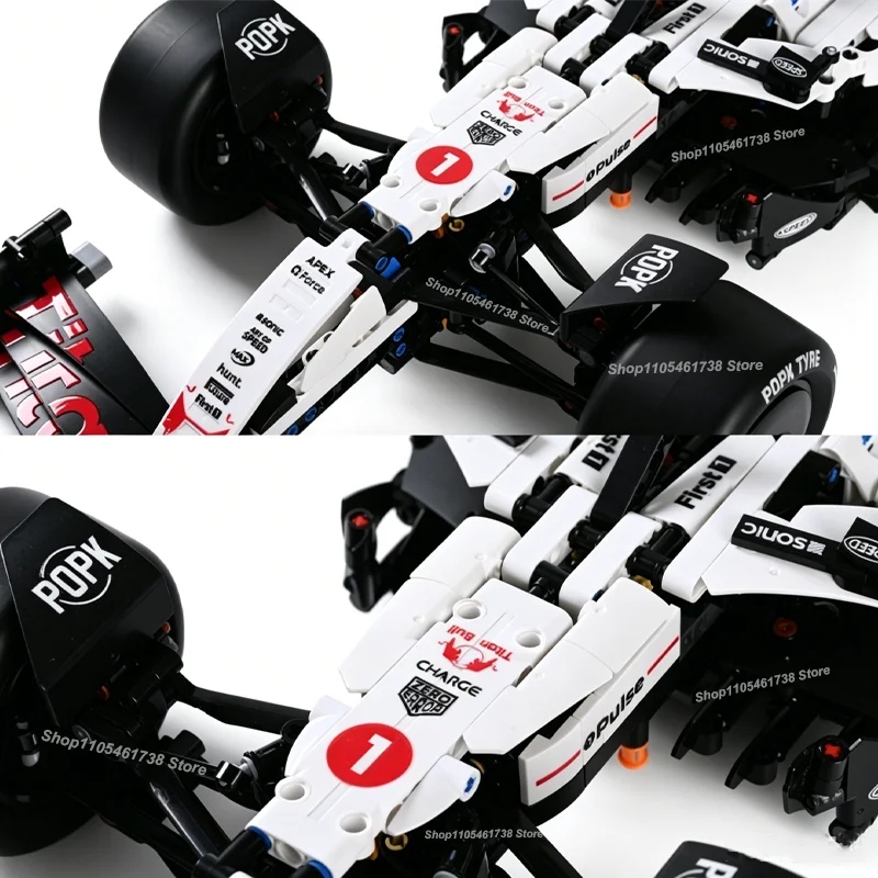 NEW MK6025 Technical Classic Performance 1900+Pcs RB21 White Sports Car Building Blocks MOC DIY Assembly Model Set Boys Toy Gift